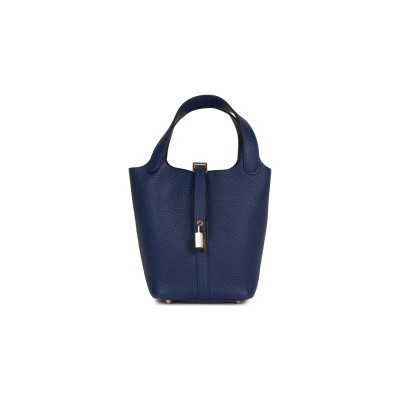 HERMES PICOTIN LOCK 18 CLEMENCE GOLD HARDWARE (18*18*13cm)